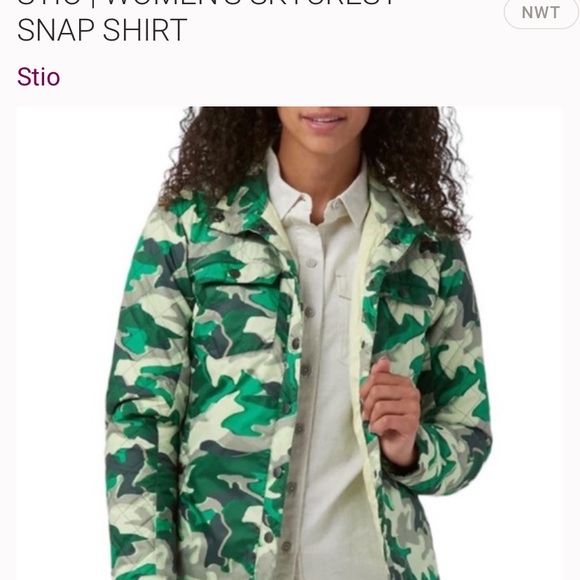 🔖 STIO Women’s Skycrest Insulated Snap Camo Jacket Green Camo - Picture 5 of 14
